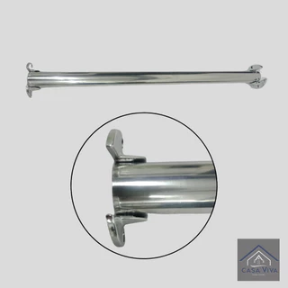 Kit Varão de 1,20 Mts de 19mm Para Cortinas Com Rosetas Para Pias e Banheiros.