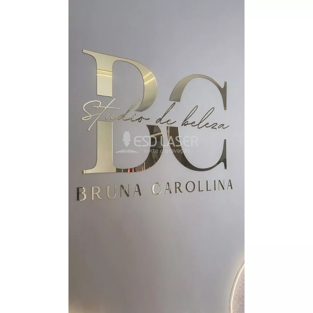 Letreiro Em Acrílico Espelhado 2mm Personalizado