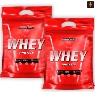 Kit 2x Nutri Whey Protein Integralmédica 900g em Oferta na Shopee