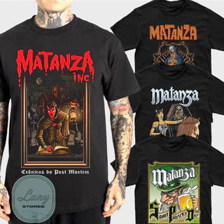 Camiseta Básica Rock Matanza Camisa 100% Algodão Streetwear Temos Plus Size Lançamento - Envio Rápido
