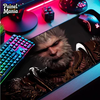Mouse Pad Gamer p/ Desktop Borda Costurada Estampas Games