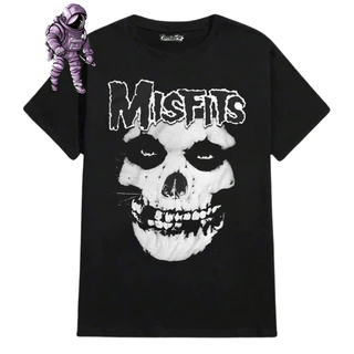 Camisa Misfits- Camiseta de Banda de Rock N Roll Unissex 100% Algodão - Envio imediato! Qualidade Premium Fio 30.1