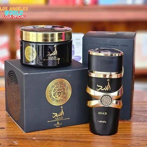 Combo Assad Perfume 100mL + Creme 200mL kit Árabe Masculino Alta ...