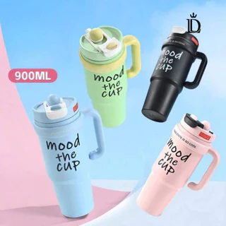 Copo térmico( MOD THE CUP) com Canudo de Inox 1000ml Com Alça Isolamento Térmico Academia com tampa 2 funções