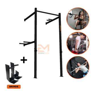 Power Rack Funcional Com Paralelas Suporte de Agachamento Supino Barra Fixa Barra ParalelaAcademia