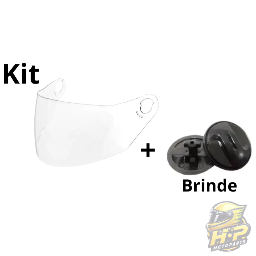 VISEIRA CRISTAL ORIGINAL PRO TORK NEW LIBERTY 4 R8 + BRINDE REPAROS LATERAIS (1 PAR)