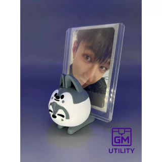 WolfChan de Pijaminha 🐺 - Suporte de Photocard Holder - KPOP SKZOO Stray Kids Bang Chan Fanmade Colecionável Idol Foto