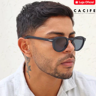Óculos de Sol Hype Redondo Premium Retrô Vintage Oldstyle Acetato Proteção Solar uv400 Unissex em Oferta na Shopee