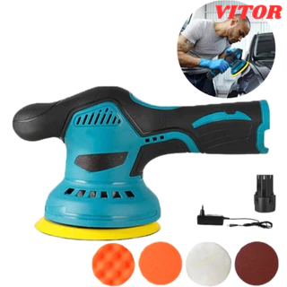 Politriz e Lixadeira Orbital Sem Fio com 1 ou 2 Baterias e Acessórios VITOR em Oferta na Shopee