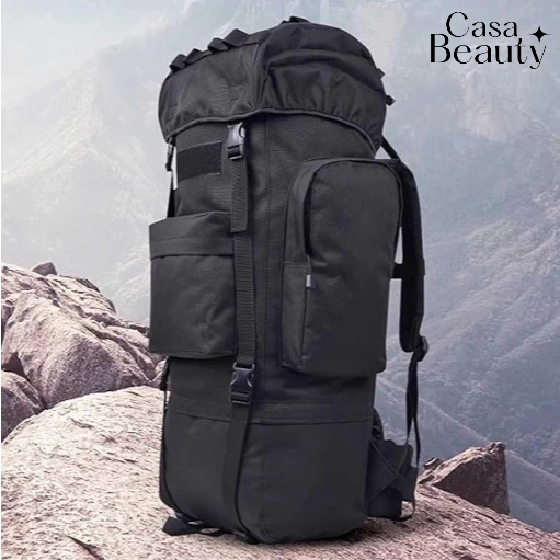 Mochila Militar 65L para Camping e Viagem Grande Capacidade e Resistência CASA BEAUTY