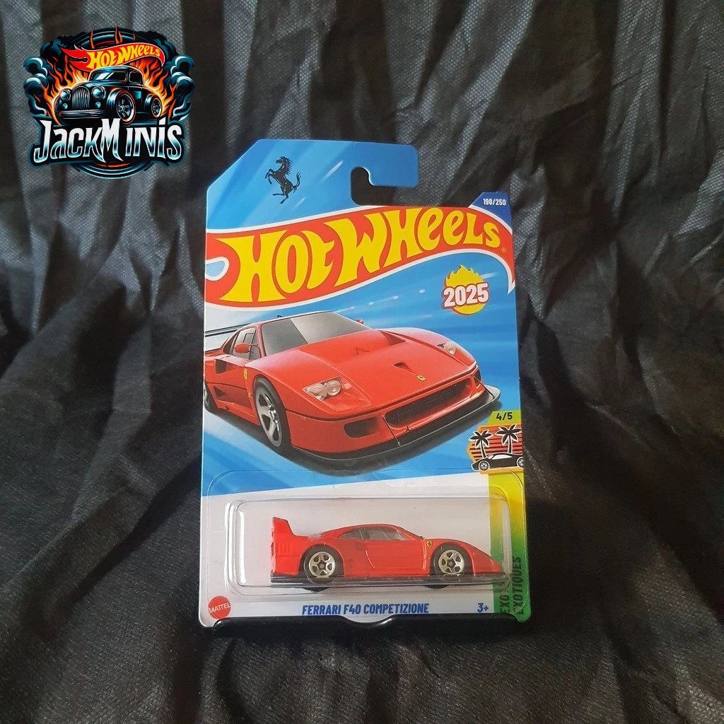 Hot Wheels Ferrari F40 Competizione HYW59 – HW Exotics 4/5 – Échelle 1:64 – Rouge – Sous Licence Officielle – 2025