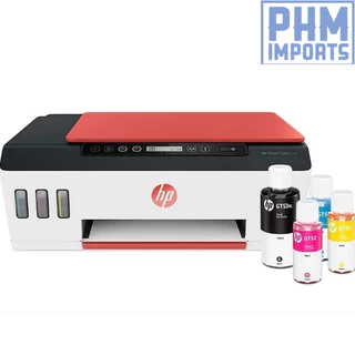 Impressora Multifuncional HP Smart Tank 514 Original Tanque de Tinta Continua Wi-Fi Scanner. Funções: Imprimir, Copiar, Digitalizar. Cor Branco/Vermelho (3YW74A)