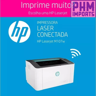 Impressora HP Laser 107w Laser Preto Wi-Fi