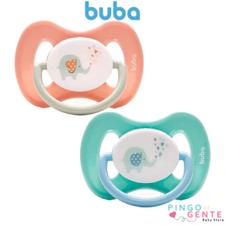 Chupeta Comfort Com Capa Protetora Decorada Elefante Buba