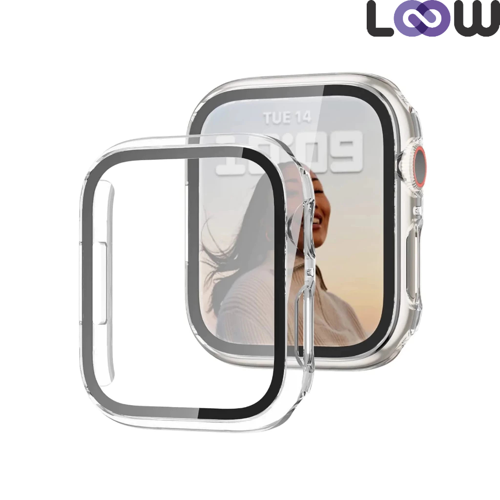 Capa Bumper 38mm 40mm 41mm 42mm 44mm 45mm 49mm Capinha Case Com Vidro Embutido Para Apple Watch E Apple Watch Ultra