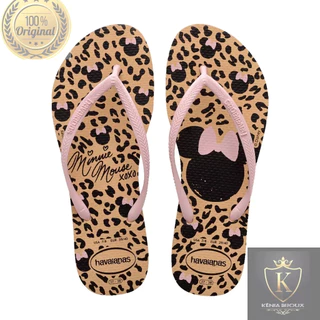 Chinelo Havaianas Slim feminino estampado Mine e mickey DISNEY sandália rasteirinha