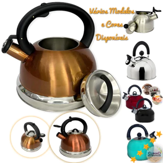 Chaleira com Apito Inox Crown 3 Litros Wincy Fratelli 2 Litros Bule