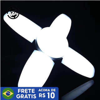 Lâmpada Bulbo LED Pétalas 48W Dobrável Ajustável Multi-Ângulos Luminária de 4 Folhas/Pás E27 Bivolt