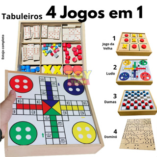 Jogos De Tabuleiro Jogo Trilha Escolar 18 Peças Em Madeira
