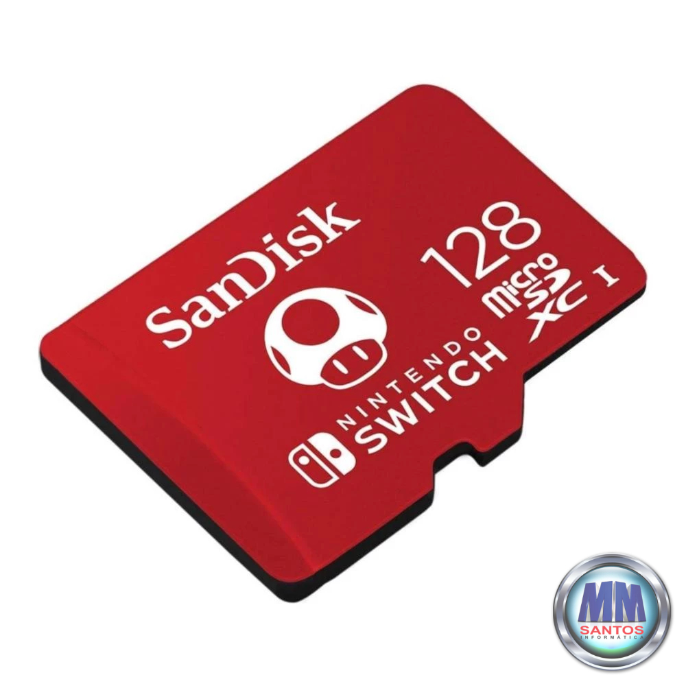 CARTAO DE MEMORIA MICRO SD 128GB SANDISK NINTENDO SWITCH CLASSE 10