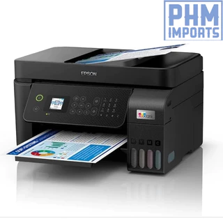 EPSON Multifuncional EcoTank L5290 - Tanque de Tinta Colorida, Wi-Fi Direct, Ethernet, Fax, ADF, Bivolt, Preta