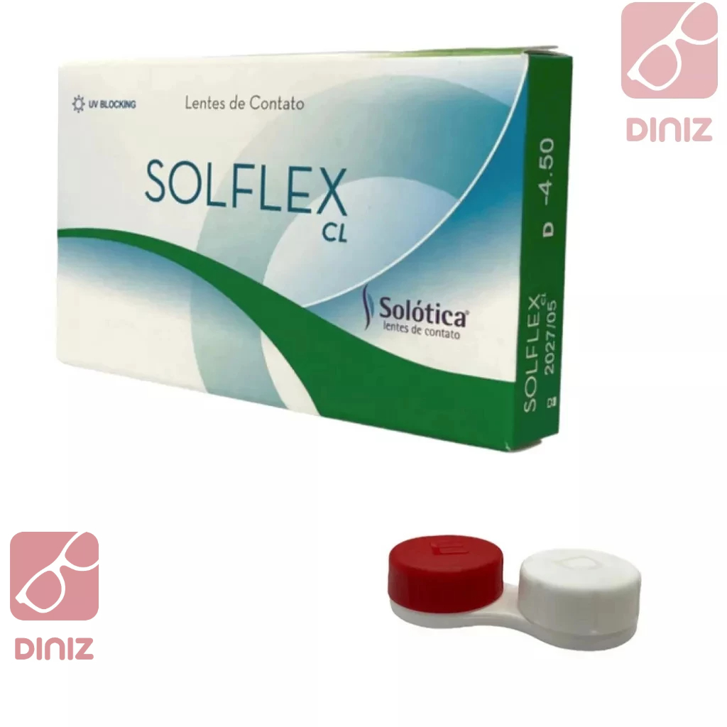 Lente de Contato Solotica Solflex Incolor com Grau + Estojo | Shopee Brasil