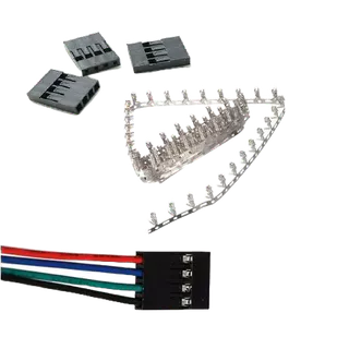 Kit 10 Conector Dupont 4 Vias Fêmea Com Terminal