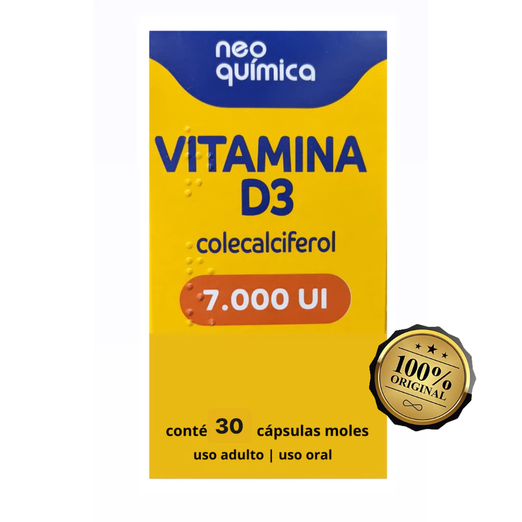 Vitamina D3 7.000ui Com 30 Cápsulas moles