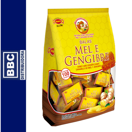 Bala Natural de Mel e Gengibre 450g - Simas