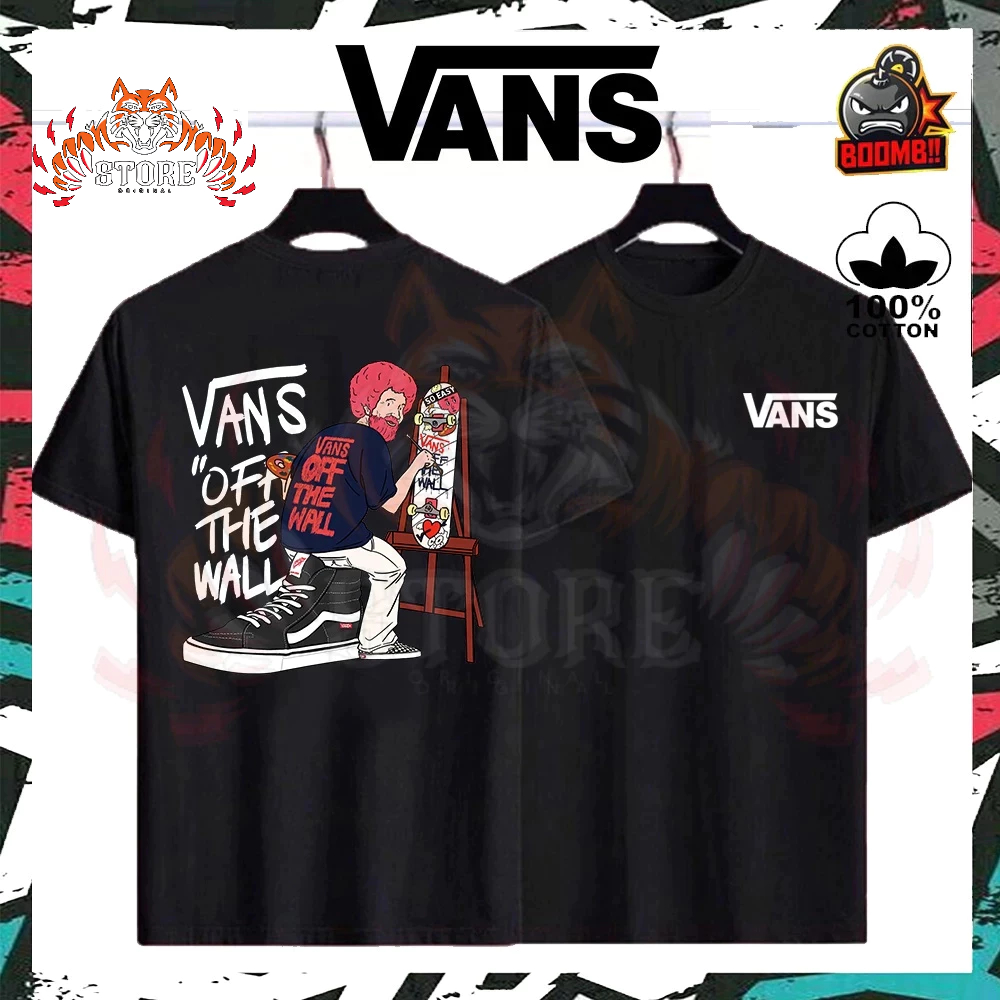 Camiseta 100% ALGODÃO PREMIUM VANS OFF THE WALL 3 Algodão Streetwear Masculino Feminino Camisas Unissex 100% Meninos Meninas100% algodão premium Store Temos Plus Size Lançamento Envio Imediato