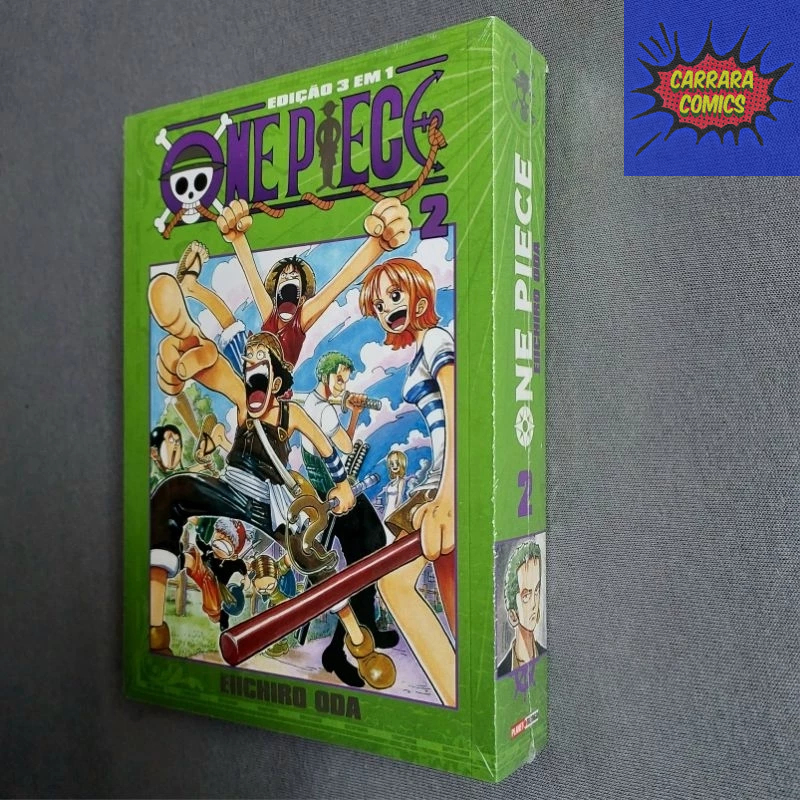 Mangá One Piece 3 em 1 - Volume 2 (Lacrado, 574 Páginas em Português ...