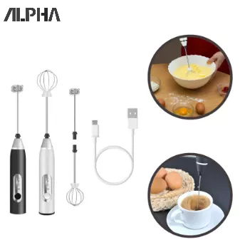 Batedor Misturador Mixer Elétrico para Bebidas Leite Café Clara de Ovo 2 em 1