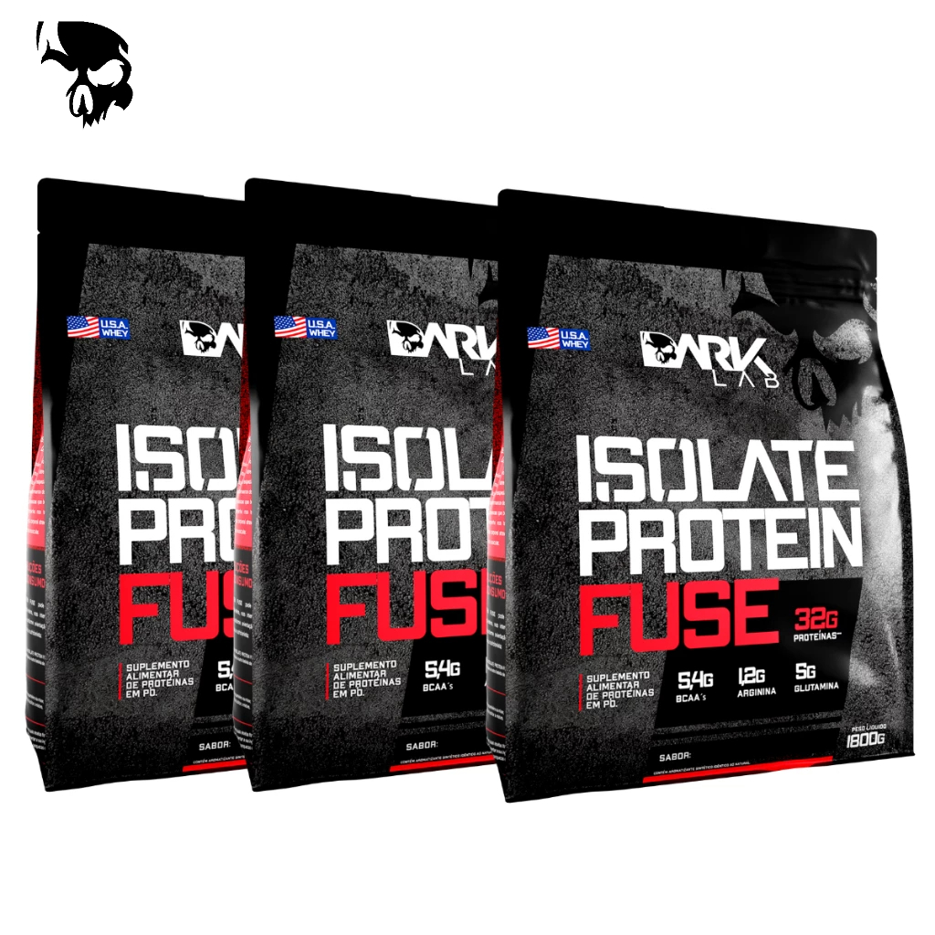 Kit 3 Isolate Whey Protein Fuse 1,8kg – Dark Lab