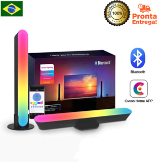 Rgb barra de luz jogos luz ambiente bluetooth tv backlight efeito led com  sincronização música para