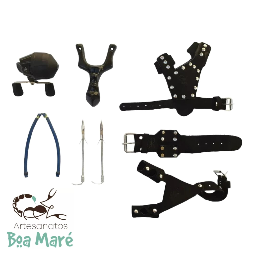Kit estilingue para pesca índio moderno.