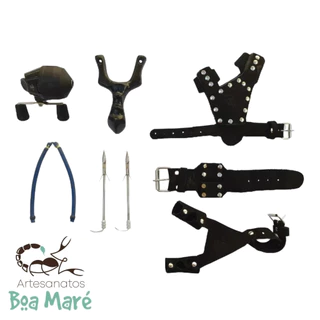 Kit estilingue para pesca índio moderno.