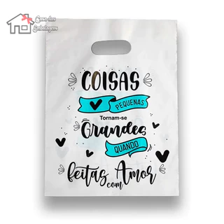 Sacolas Sorriso Plástico Embalagem Personalizada, Frases Loja Atacado
