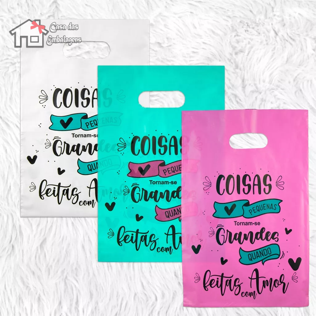 Sacolas Personalizadas Com Frases Coisas pequenas tornam-se grandes ...