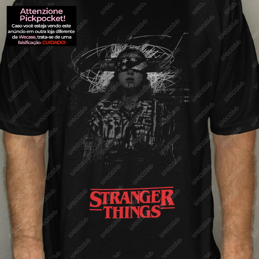 Camiseta Stranger Things Alfabeto- Baby Look Geek