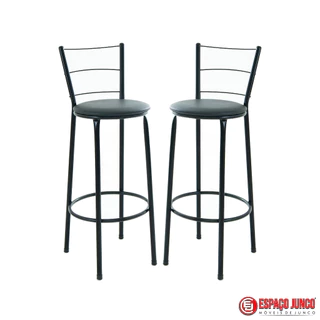 Kit 2 Banco Alto Bistrô Banquetas Alta Para Balcão Cozinha