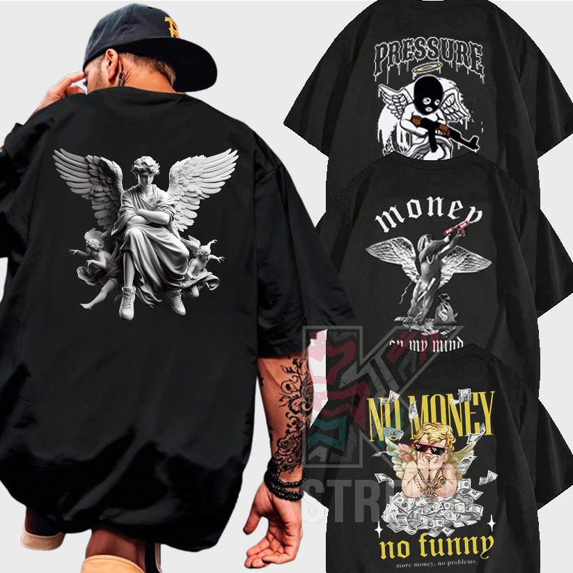 Camiseta Anjos Básica Camisa 100% Algodão Streetwear Temos Plus Size Lançamento - Envio Rápido