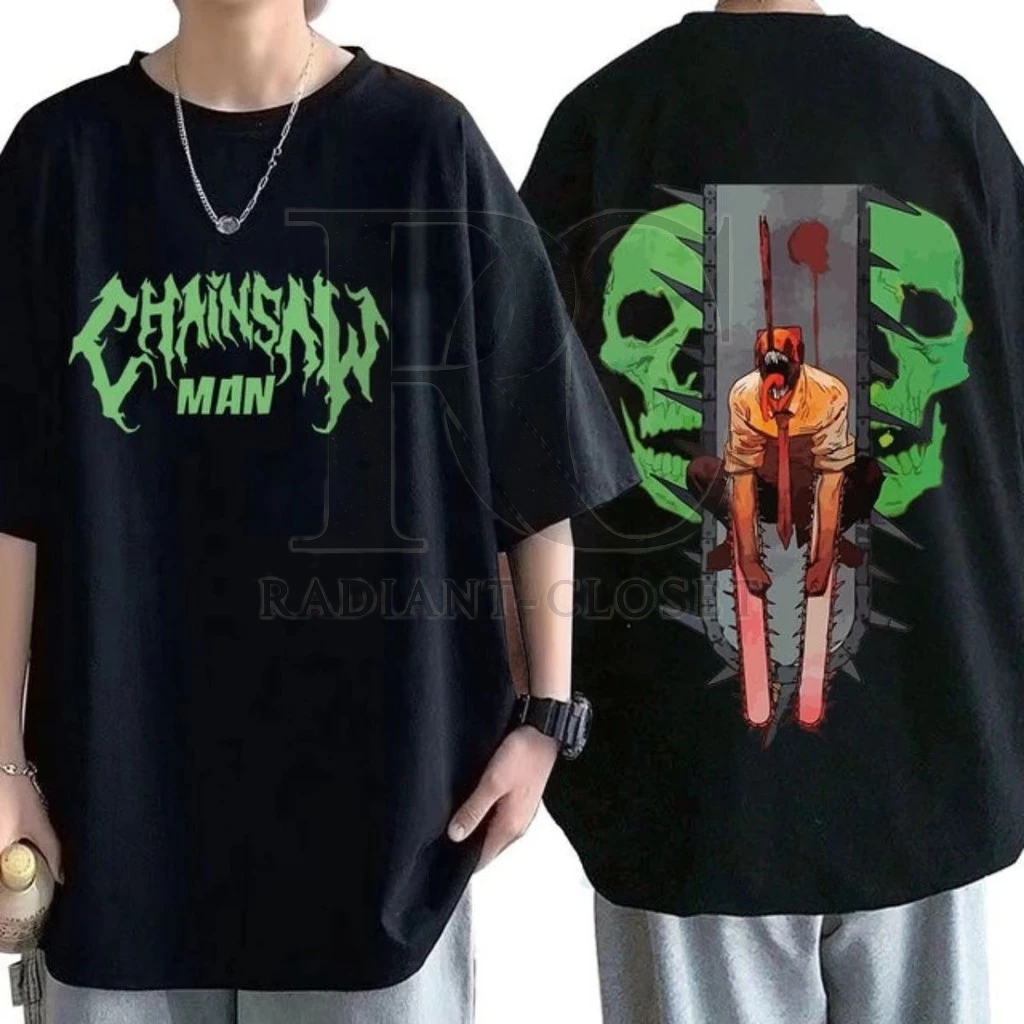 Camiseta Básica Anime Chaisaw Man Denji Camisa 100% Algodão Streetwear Temos Plus Size Lançamento - Envio Rápido