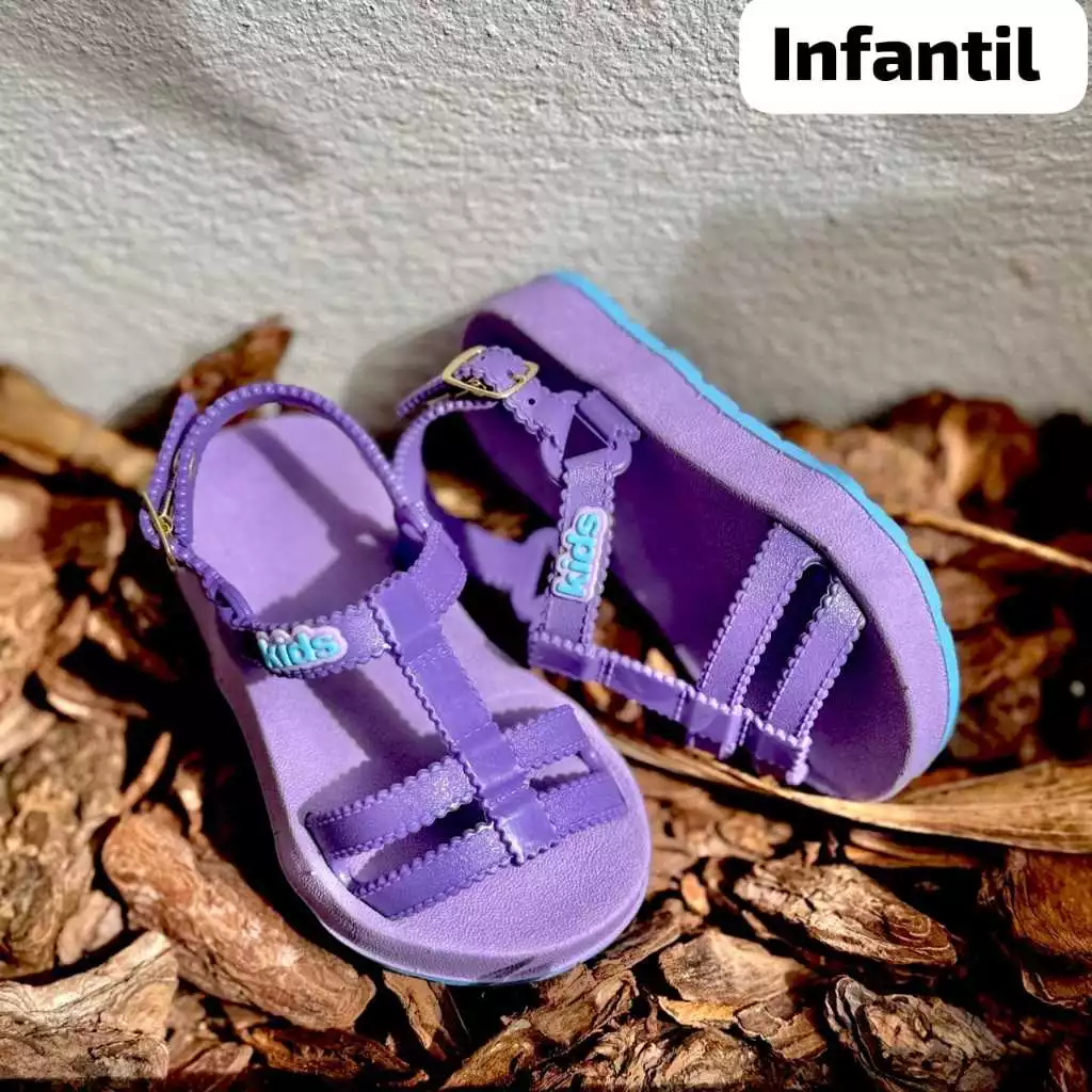 Sandália Infantil Feminina com Glitter –Confortável, Leve e Macia em ...