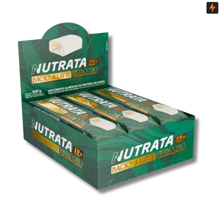 Barra de Proteína Nutrata - Bacio di Latte Pistache com Chocolate Branco 70g - Display com 9 Un