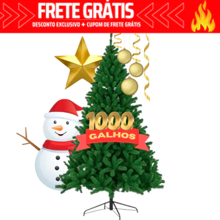 Arvore de Natal Grande Pinheiro Tradicional 1000 600 300 Galhos Decoração Natalina Premium