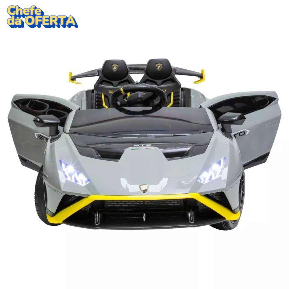 Mini Carro Elétrico Infantil Lamborghini STO Huracan com Controle Remoto Esportivo Elétrico