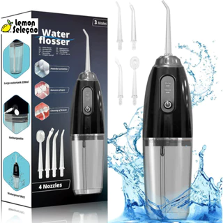 Irrigador Oral Jato de Água Dental Water Flosser Bucal Recarregável Portátil Profissional em Oferta na Shopee