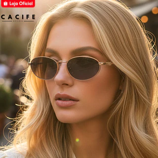 Óculos de Sol Oval Premium Blogueira Tendencia Classico Elegante Vintage uv400 Feminino em Oferta na Shopee