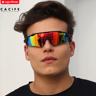 Oculos de Sol Polarizado Esportivo Vermelho Espelhado Premium Baixa Pace Ciclismo Corrida uv400 em Oferta na Shopee