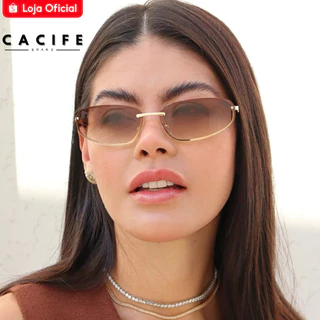 Oculos de Sol Oval Premium Dourado Marrom Degrade Virginia Blogueira Tendencia uv400 Feminino em Oferta na Shopee